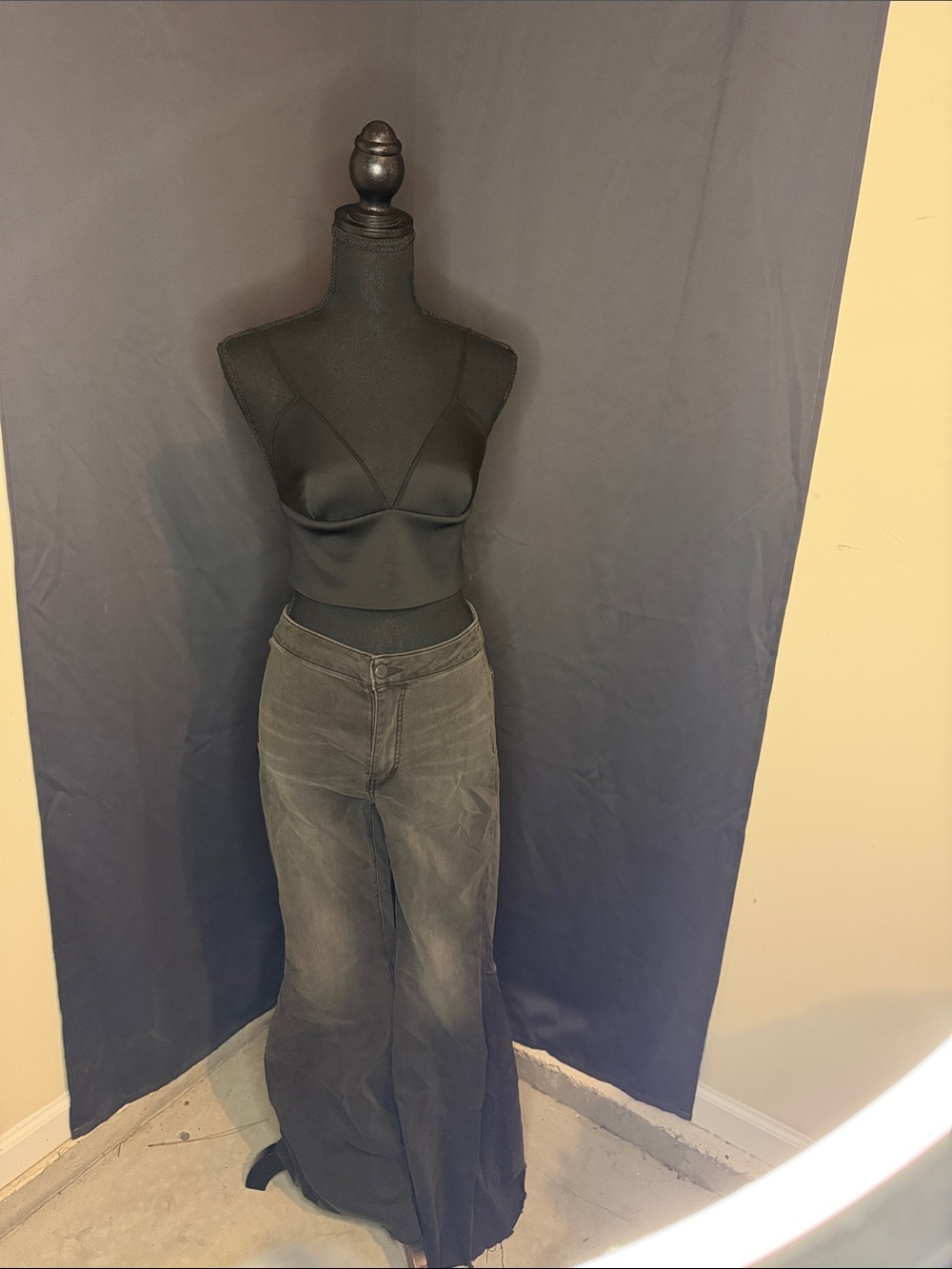 Free People Bell Bottom Black denim